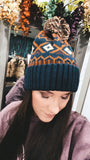 Aztec Pom beanie