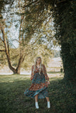 The Ryland foral midi dress