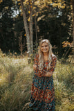 The Ryland foral midi dress