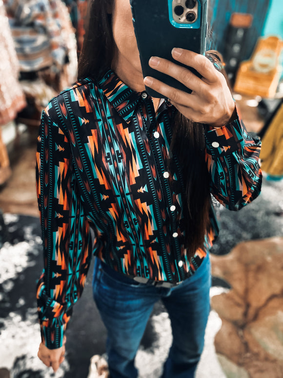 Indian outlaw button up