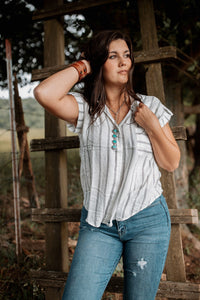 Ivy stripe button up