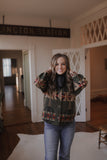 Steal you away aztec shacket (Olive)