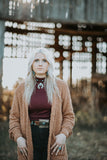 Bonfire fun popcorn cardigan